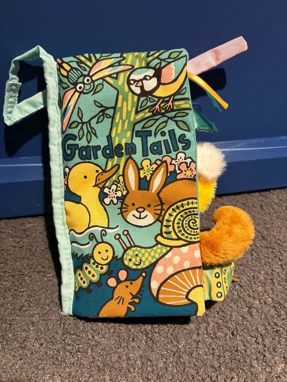 Jellycat Garden Tails Cloth Activity Book by Anne Wilkinson
